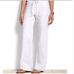 Tommy Bahama relax Leigh wide leg linen pants white 6